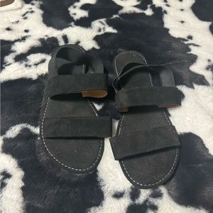 Strapped black sandals